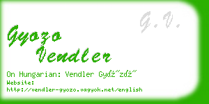 gyozo vendler business card